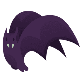 Nocturnal bat clipart