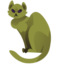 Nocturnal cat clipart