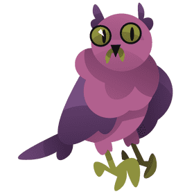 Nocturnal owl worm clipart