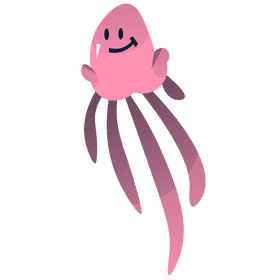 Ocean jellyfish happy clipart