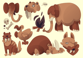 Prehistoric animals vector