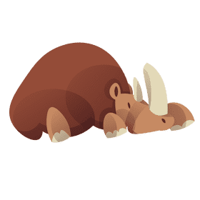 Prehistoric rhino clipart