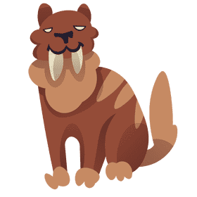 Prehistoric tiger clipart