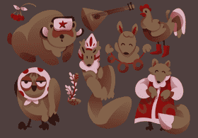 Russia animals vector