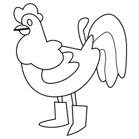 Russia cock black and white clipart