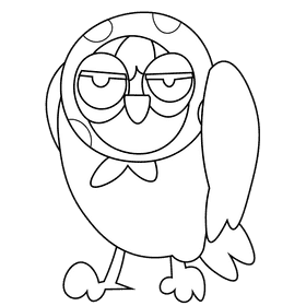 Russia owl black and white clipart