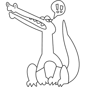 Safari croco black and white clipart