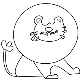 Safari lion black and white clipart