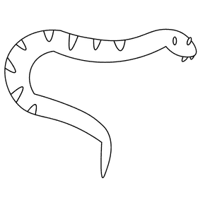 Safari snake black and white clipart