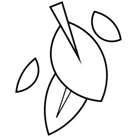 School leaves black and white clipart