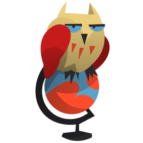 School owl globe clipart
