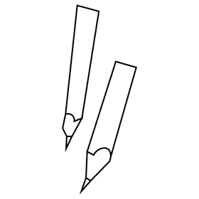 School pencils black and white clipart