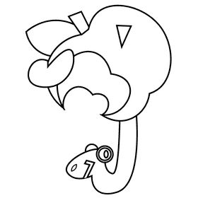 School worm black and white clipart