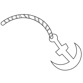 Ship anchor black and white clipart