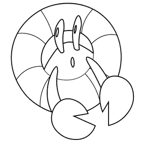 Crab black and white clipart