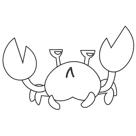 Sea crab black and white clipart