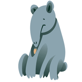 South american anteater clipart