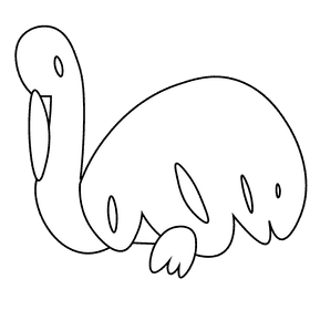 South america rhea black and white clipart