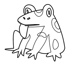 South america frog black and white clipart