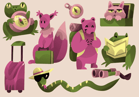 Travel animals vector