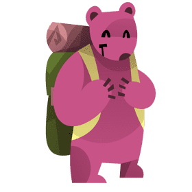 Travel bear clipart