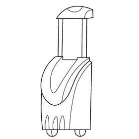 Travel case black and white clipart
