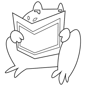 Travel frog black and white clipart