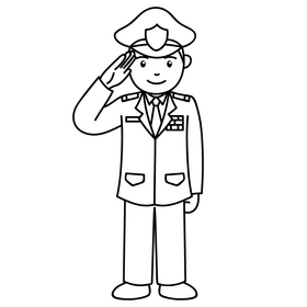 US Independence Day patriotic salute black and white clipart