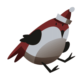 Winter bird clipart
