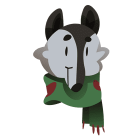 Winter wolf clipart
