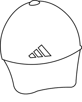 Adidas cap black and white clipart