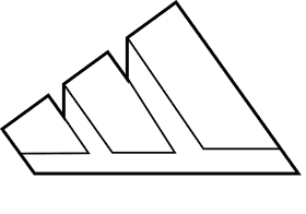 Adidas logo black and white clipart