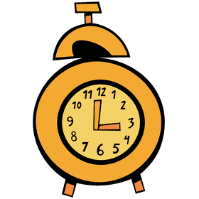 Alarm clock figures clipart
