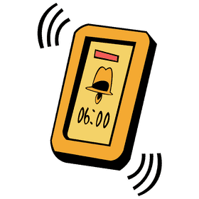 Alarm clock telephone clipart