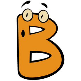 Alphabet letter black and white clipart