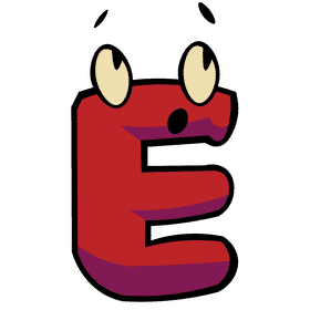 Alphabet letter e clipart