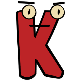 Alphabet letter k clipart