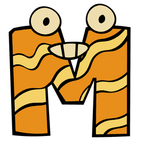 Alphabet letter m clipart