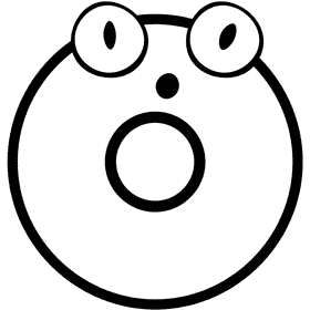 Alphabet letter o black and white clipart