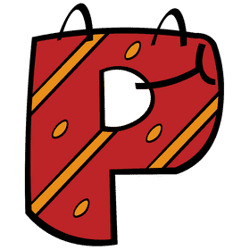 Alphabet letter black and white clipart