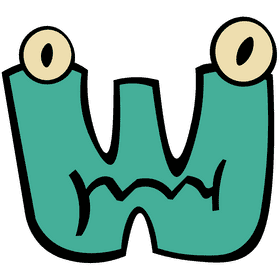 Alphabet letter w clipart