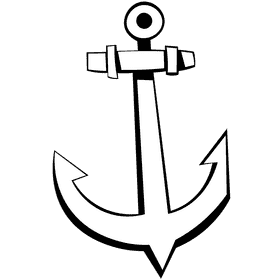 Anchor black and white clipart