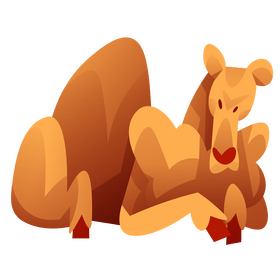 Camel lying clipart