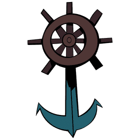 Anchor steering wheel clipart