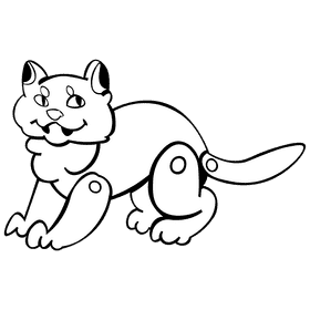 Animation deformation black and white clipart