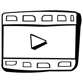 Animation frame black and white clipart