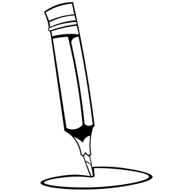 Animation pencil black and white clipart
