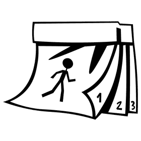 Animation storyboard black and white clipart