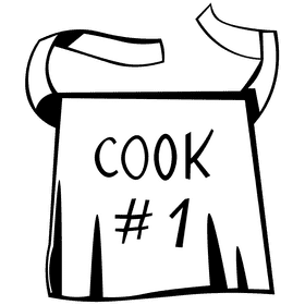 Apron blue black and white clipart