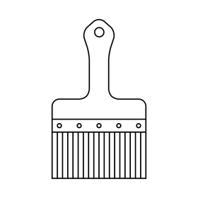 Paint brush black and white clipart